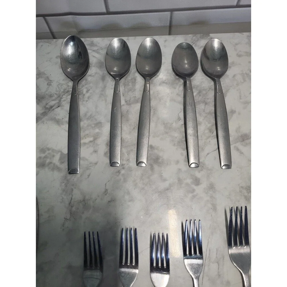 21 Pieces Cambridge Stainless Steel KIONA SAND Flatware Cutlery Dinner Utensils